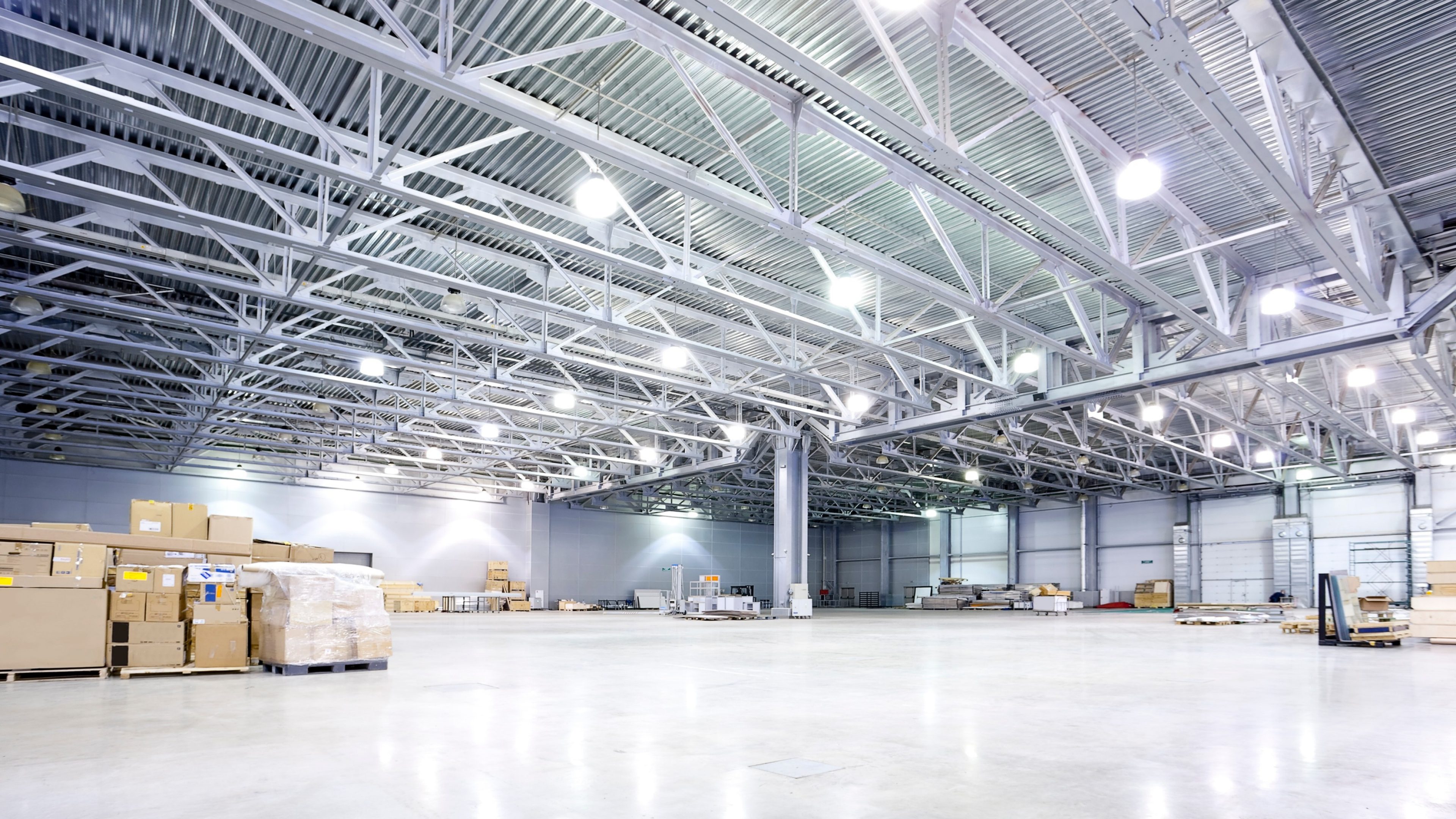 empty room of modern storehouse
